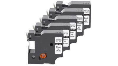 Taśma 5x D1 45803 do drukarki DYMO 19mm 7m biała taśma czarny nadruk /5szt./
