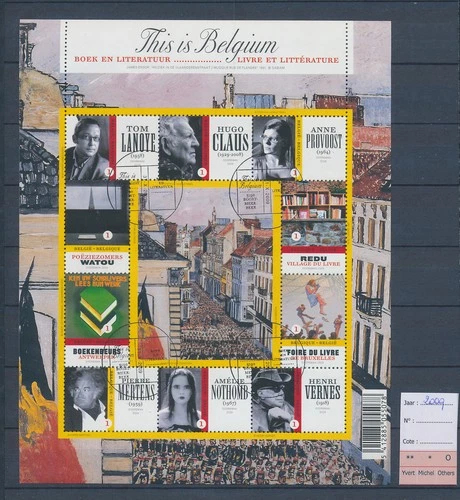 XE62350 Belgium 2009 literature books FDC/souvenir cancels XXL sheet used