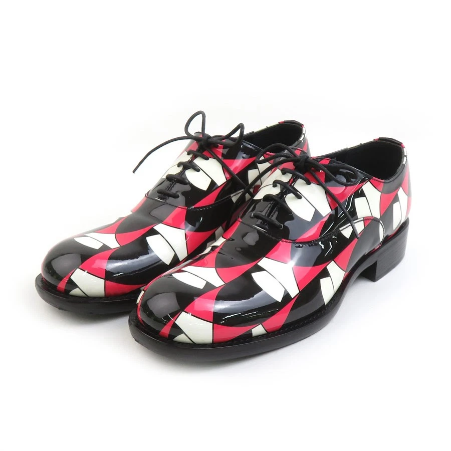 Mocassins authentiques PRADA chaussures en cuir verni multicolore - h31619i - Photo 1/4