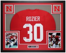 Mike Rozier Autographed & Framed Red Nebraska Jersey Beckett Certified