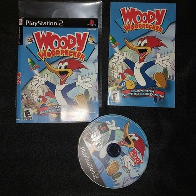 Playstation 2: Woody Woodpcker: Escape from Buzz Buzzard Park disc label manual
