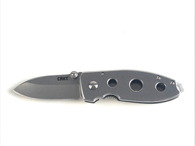 CRKT 2491 Squid Holey Folding Knife Stonewashed Burnley Design