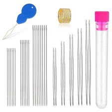 30 Pcs Beading Needles Set 5 Size 10 Pcs Big Eye Needles and 20 Pcs Long7630