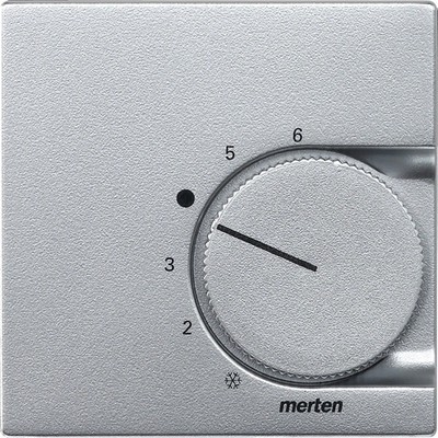 Merten Zentralplatte Raumthermostat Abdeckung 536260 Alu matt System M