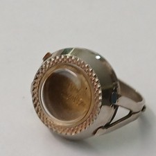 Unique Watch Ring With New Crystal Adjustable Sized 