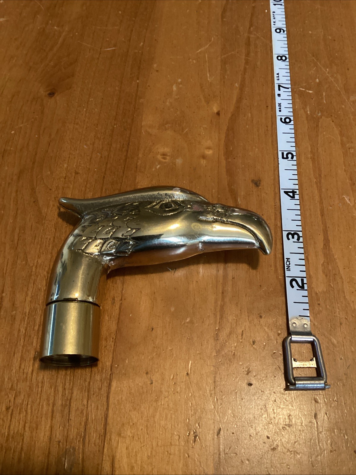 Solid Brass Eagle Head Walking Stick Handle For C… - image 2