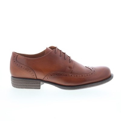 Miz Mooz Luthur Womens Brown Oxfords & Lace Ups Wingtip & Brogue Shoes