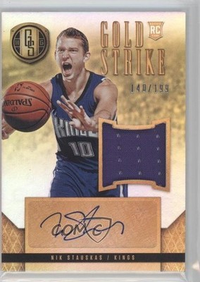 2014-15 Panini Gold Standard Strike 140/199 Nik Stauskas #39 Rookie Auto RC 0v1
