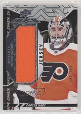 2018-19 SPx UD Black Rookie Trademarks Relics 280/299 Carter Hart #RT-CH 2de