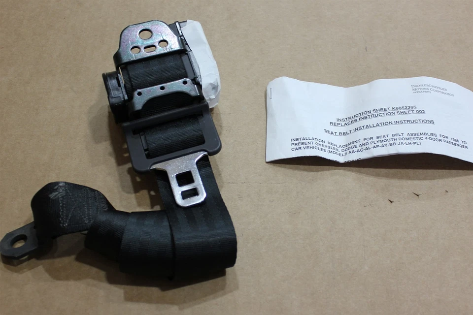 Retractor de cinturón de seguridad trasero derecho Chrysler Cirrus Stratus 95 0HX84RX9 OEM de fábrica Foto 2 de 4