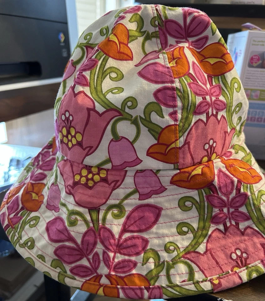 Sombrero de Playa Vera Bradley Sun Gran Tamaño Floral Colorido Lilli Bell Cubo Verano Foto 2 de 3