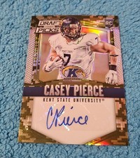 2015 Prizm Draft Picks Casey Pierce Kent State Camo Rookie Autograph 15/199 #196