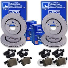 ATE PowerDisc BREMSSCHEIBEN + CERAMIC BELÄGE VORNE + HINTEN für AUDI A6 C6 4F
