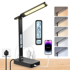 Power Strip with LED Desk Lamp: Table Lamp with Charging Station - 2 Outlets ...