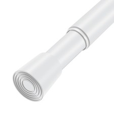 White Adjustable Shower Curtain Rod 28-64 Inches 1pc, 7/8" Diameter Anti-slip...