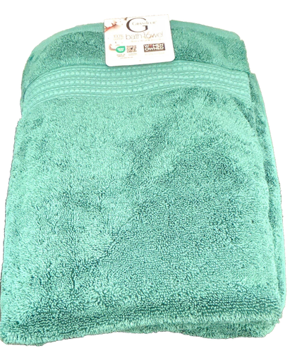 Grandeur Bath Towel 100% Cotton 76x147cm OEKO-TEX green Solid Bordered -1