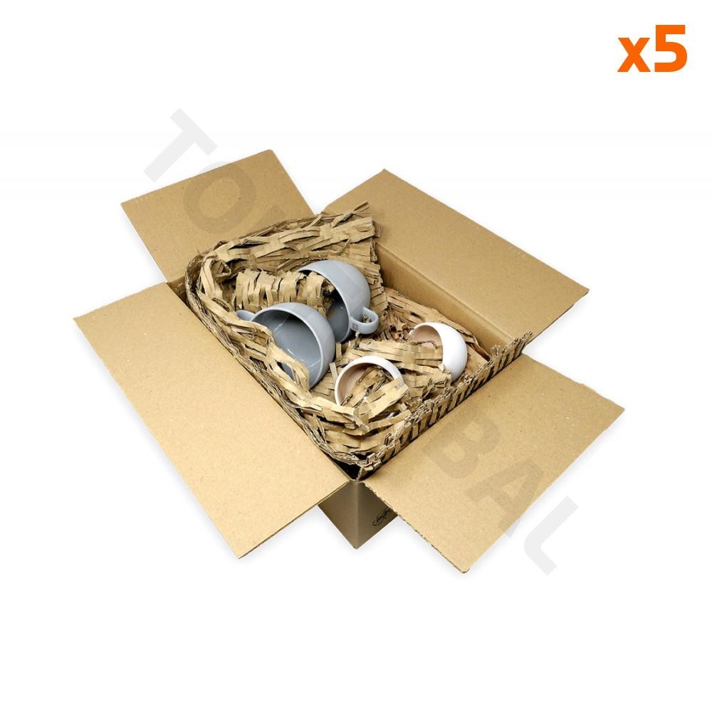 Rembourrage carton pour calage de colis légers en kraft recyclé lot de 5 plaques