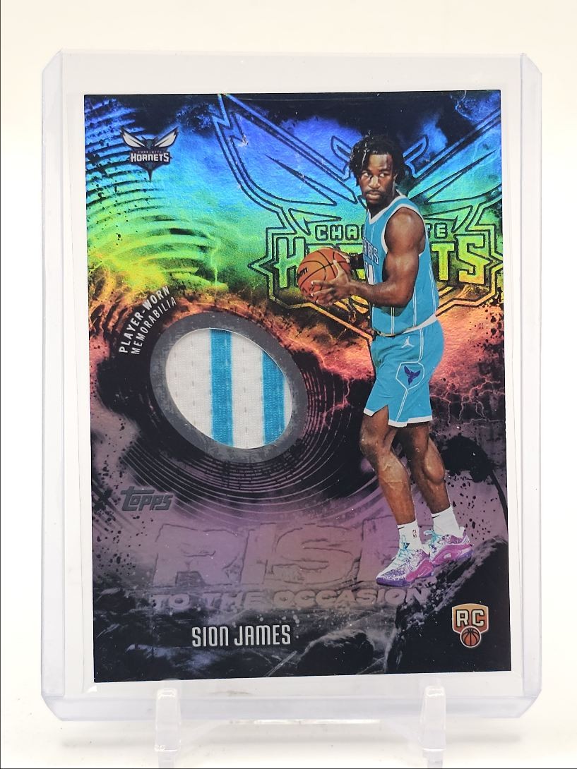 SION JAMES 2025-26 TOPPS ROOKIE RISE TO THE OCCASION PATCH FOIL RC Q3494