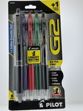 Pilot G2 X-Fine Point 0.5mm GEL ASST colors Pens INK FRIXION 6 PK USA ONLY 23060