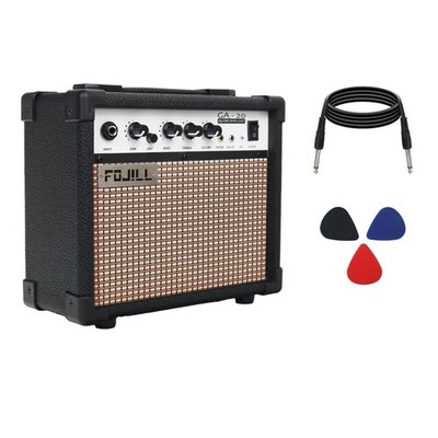 20W Portable Electric Guitar Amplifier Mini Amp with Headphone