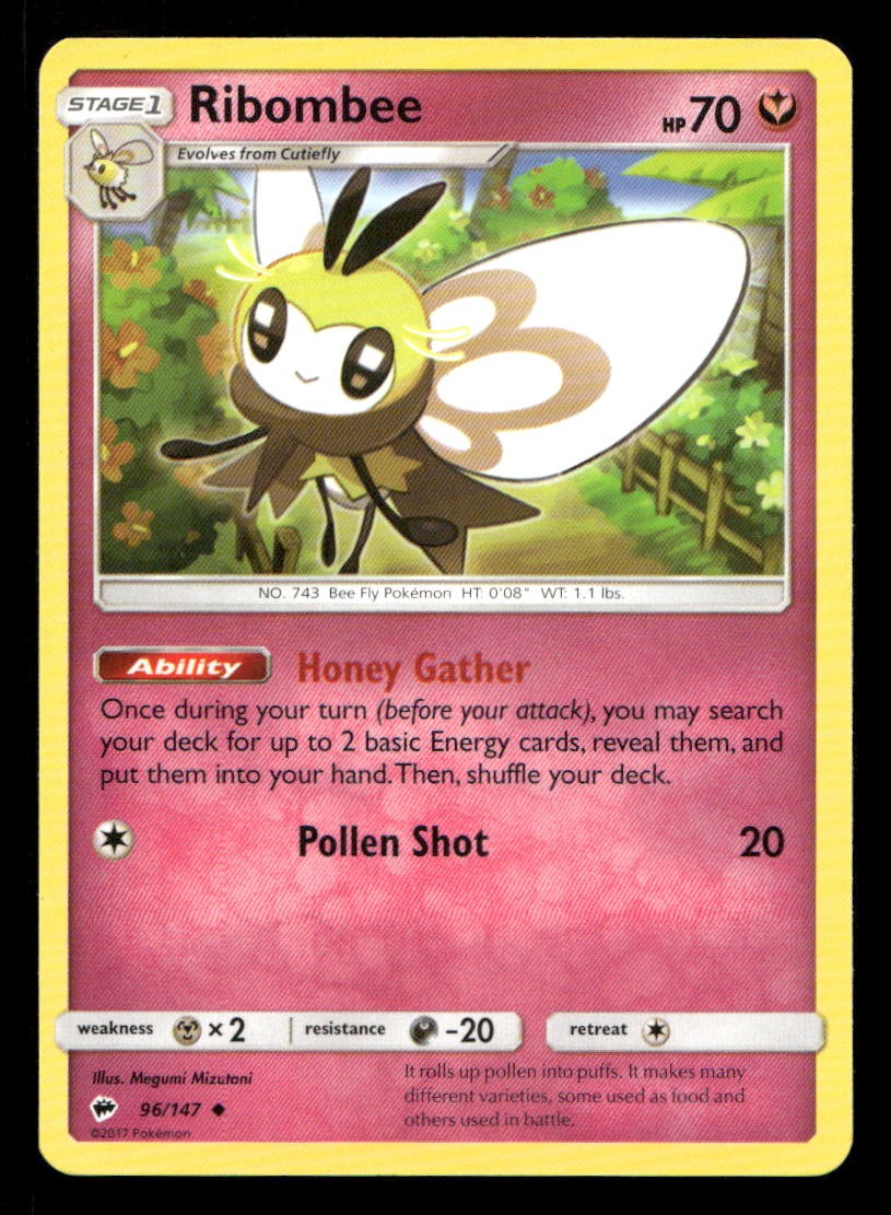 Ribombee 96/147 Burning Shadows NM/M Pokemon