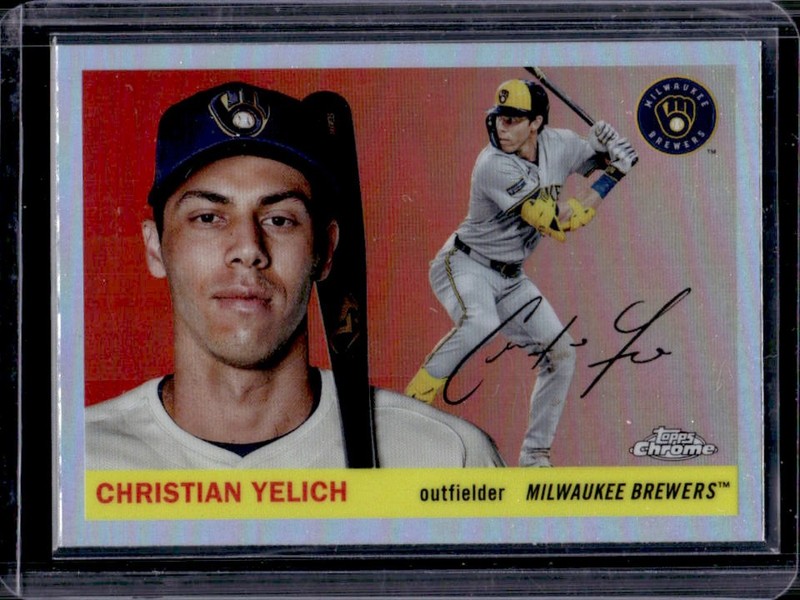 2025 Topps Chrome Platinum Christian Yelich Refractor #19 Brewers