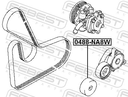 2x ✅Fits FEBEST 0488-NA8W ROLKA OBWODOWA MITSUBISHI LANCER CY,CZ 200 ⭐UK Seller⭐