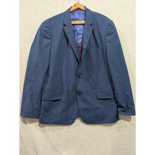 Ben Sherman Sport Coat Blazer Mens M Windowpane Single Breasted Two-Button Suit