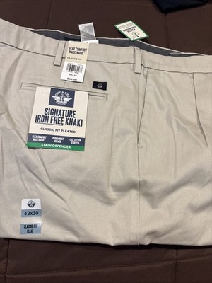Dockers Iron Free Stretch Cloud Classic Fit Pleated Stain Defender Pants 42x30