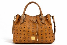 MCM coulisse borsa a tracolla cognac borsa large drawstring bag shopper