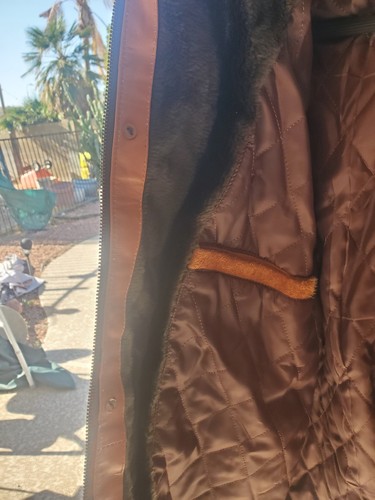 Longmire Sheriff Real Brown Suede Leather Mens Coat Size XL L *PLEASE READ* - Picture 7 of 8