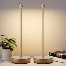 2Pack Rechargeable Cordless Table Lamp, Portable Powered LED Battery 6000mAh ...