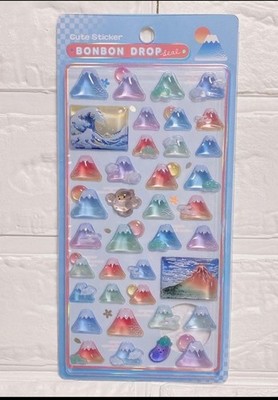 Bonbon Drop Seal Sticker Mount Fuji Sticker Japan 3D Sticker