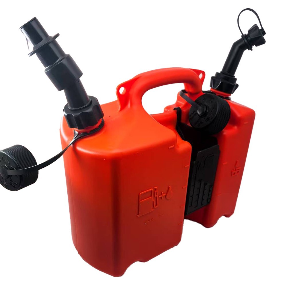 Cleverly Designed 5 Liter Combi Can to Store Fuel and Chain Oils Safely