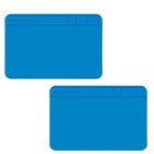 2pcs Silicone Soldering Mat Heat Resistant Work Pad Non Slip 300x200mm