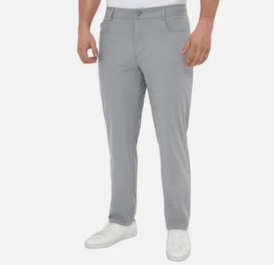 Modern Ambition Men's 5-Pockets Stretch Fabric Pants, Gray, Size 34X30