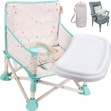Tiny Marvels Portable 3-in-1 Baby Chair, Cozy Booster Seat, Cream Confetti