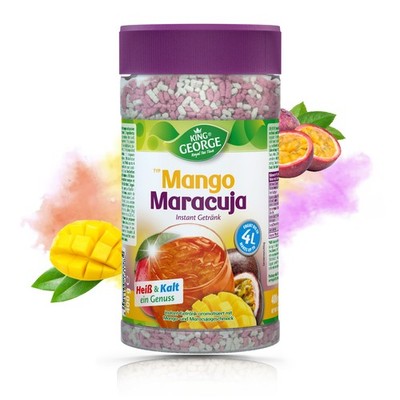 KING GEORGE Mango Maracuja Instant Teegetränk 6 x 400g Krümeltee Ergibt ca. 4L