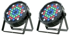 2 American DJ Eliminator LP 42 RGBW 42 x 1 Watt LED DMX Par Wash Lights ADJ