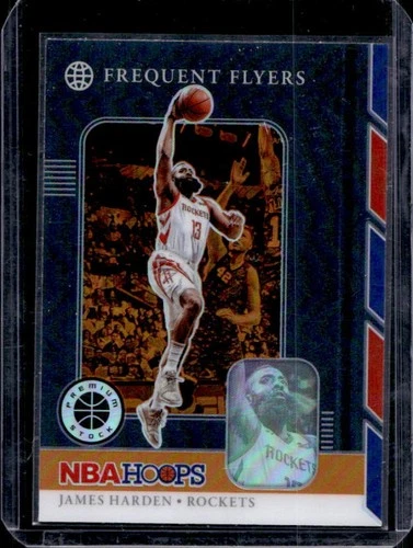 2019-20 Panini Hoops Premium Stock James Harden Frequent Flyers Orange #13