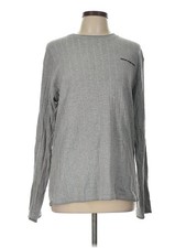 DKNY Jeans Women Gray Pullover Sweater L