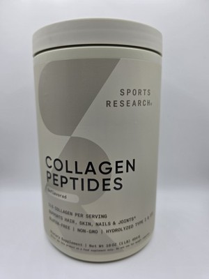 Sports Research Collagen Peptides Powder Unflavored 16oz Hair Skin Nails