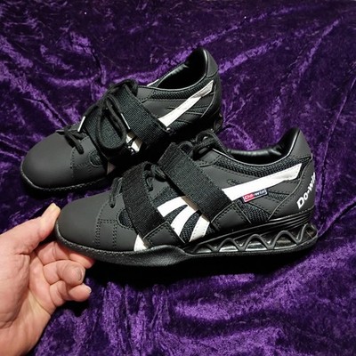 Do-Win Weightlifting Shoes Black & White Hook And Loop Plus Lace Up Size 6