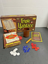 Vintage Triple Yahtzee Dice Game E.S. Lowe 1972 Complete W/