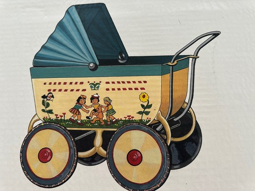 1932 Tin Baby Buggy Stroller Toy Reproduction Paya Ref 335 Spain #928 Of 5000 - Picture 2 of 9