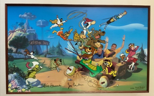 Cuarenta años de dibujos animados de Hanna Barbera 1997 firmados por Hanna y Barbera, certificado de autenticidad WB - Imagen 2 de 6