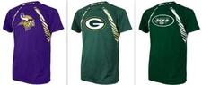 Vikings Packers or Jets Mens M or XL Zebra Accent Raglan T-Shirt C1 1554-1556
