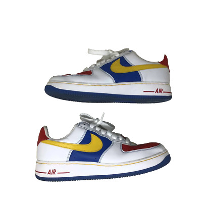Nike Air Force 1 Remix Da Kix White Royal Blue Red Yellow 307334-171 Men's 11