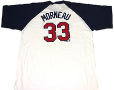 Rare! Vintage 2000s Justin Morneau #33 Minnesota Twins Jersey T-Shirt New! LARGE