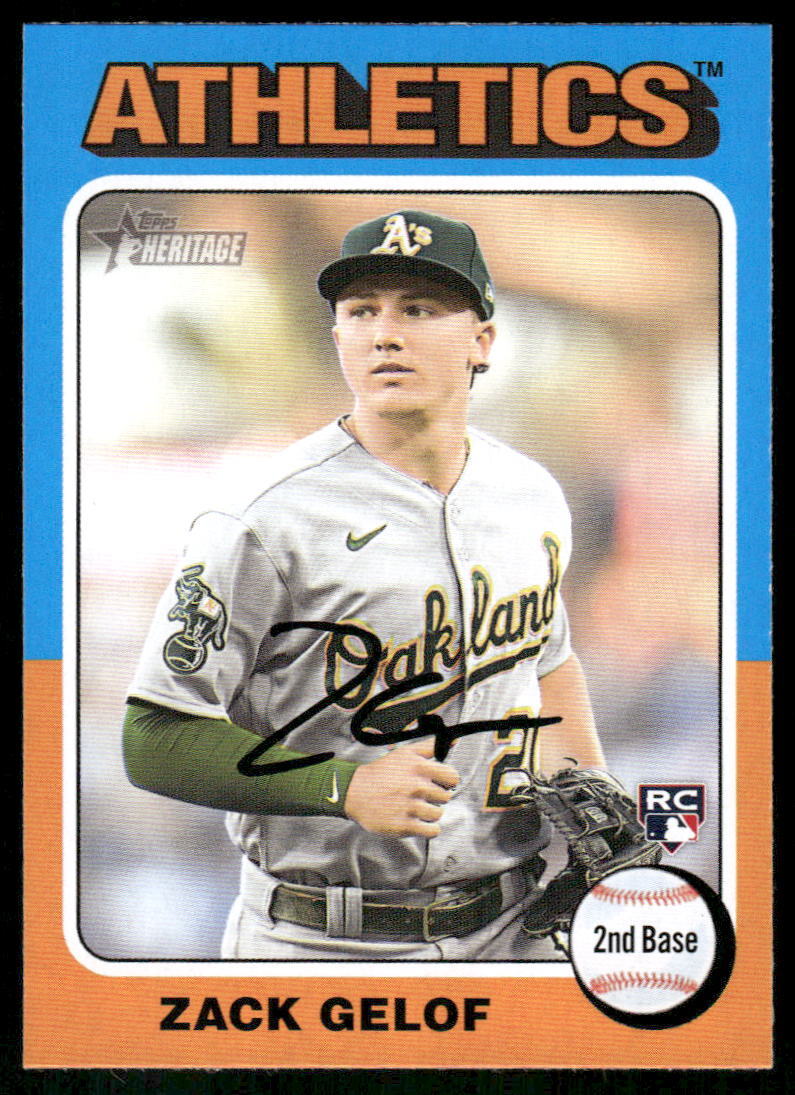 Zack Gelof 2024 Topps Heritage #346 Rookie Oakland Athletics